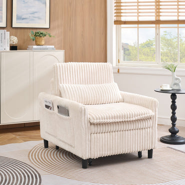 Beige sofa bed - detail