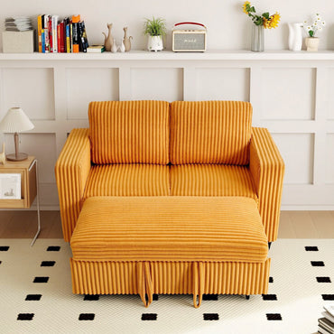 Orange sofa bed - detail