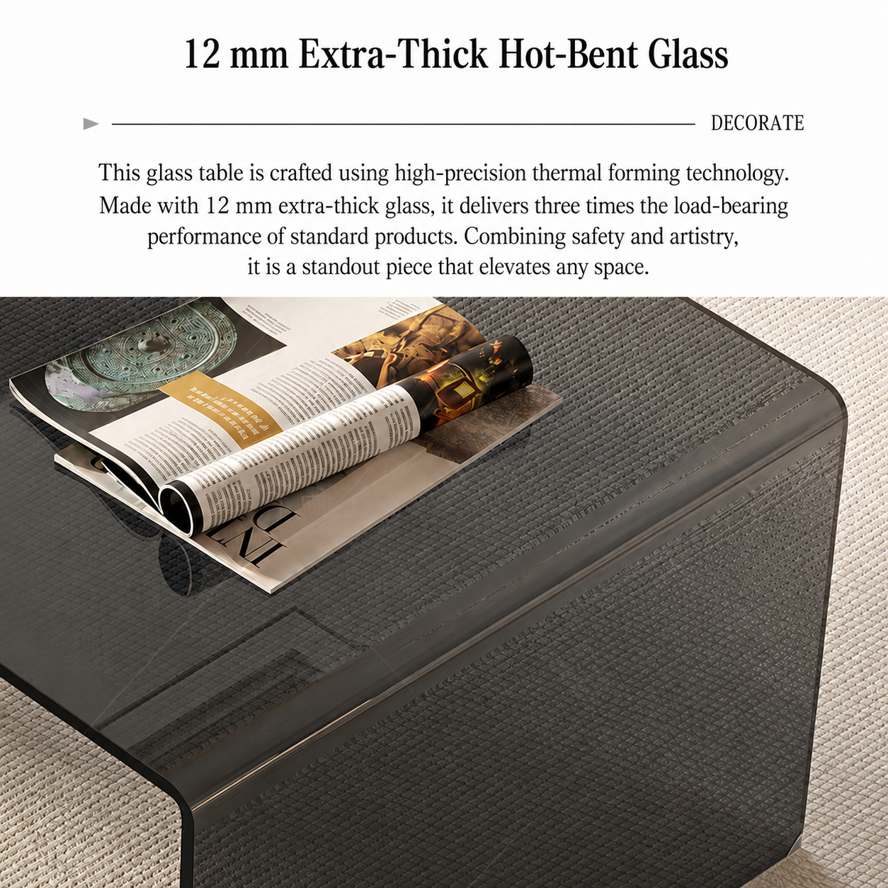 glass low table/center table-fbd-4560