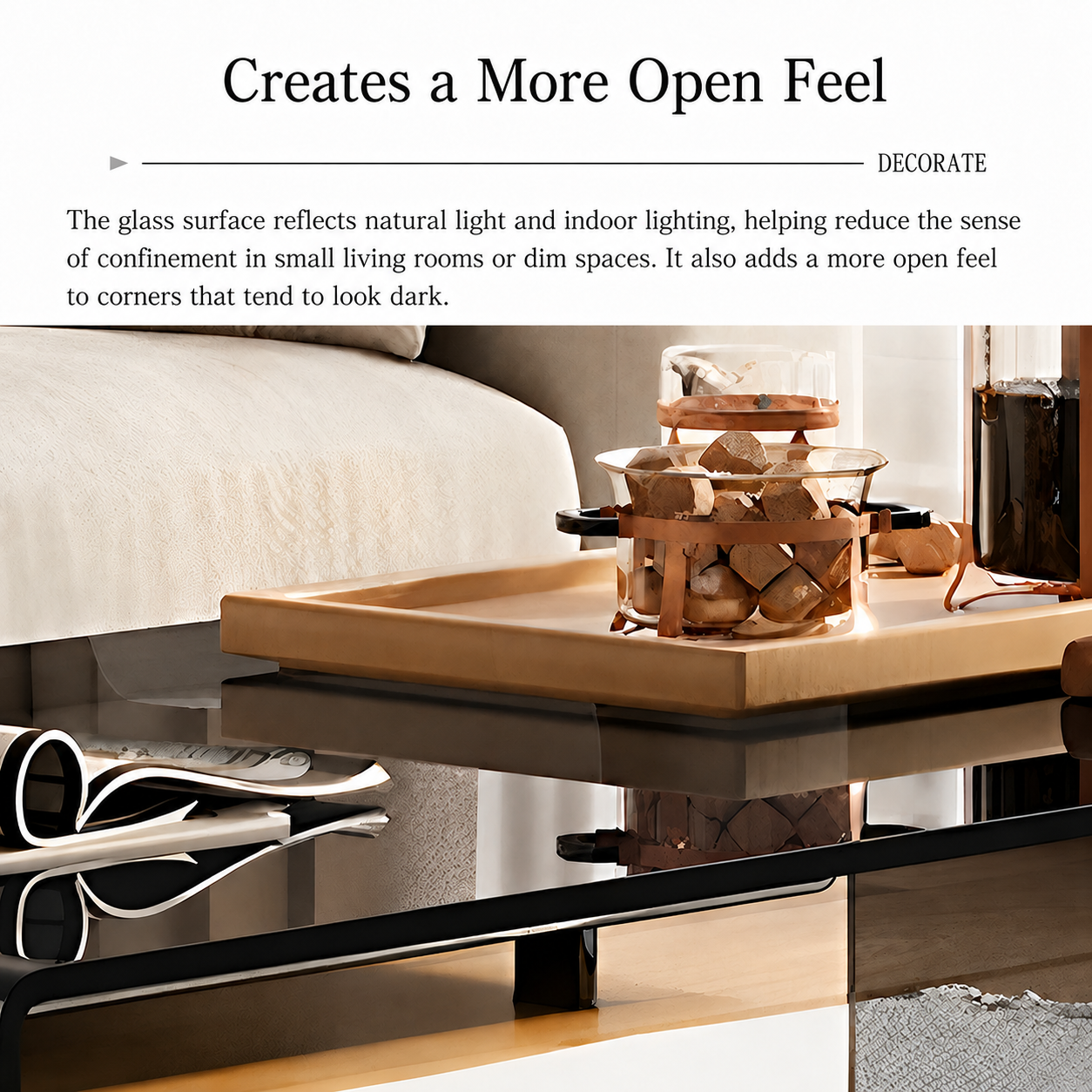glass low table/center table-fbd-4560