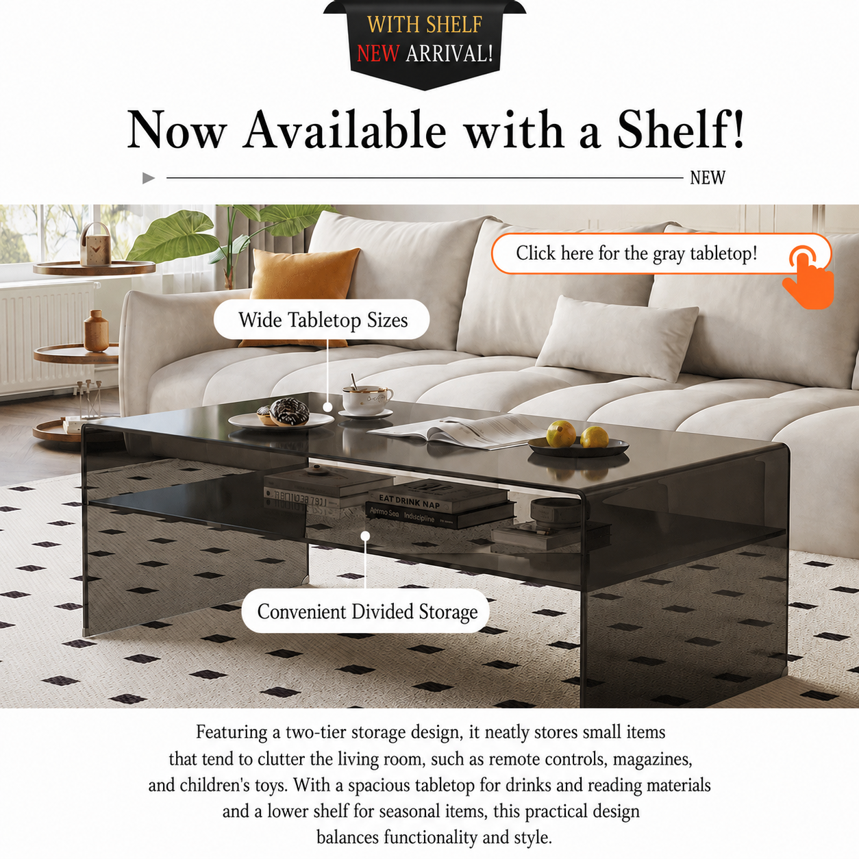 glass low table/center table-fbd-4560