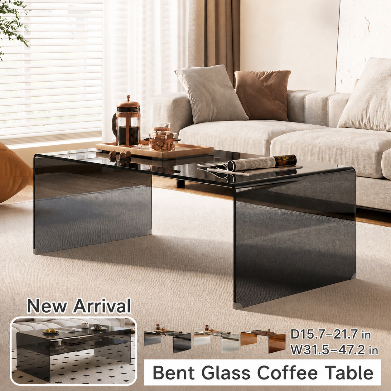 glass low table/center table-fbd-4560