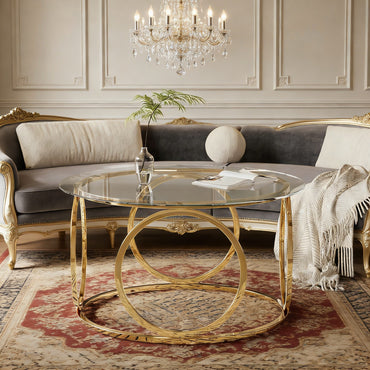 Gold low table - detail