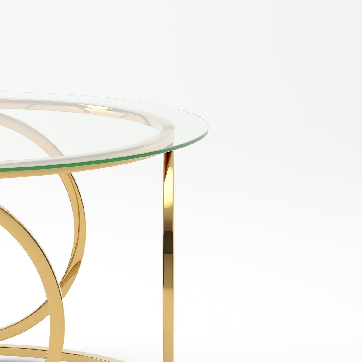 Gold low table - detail