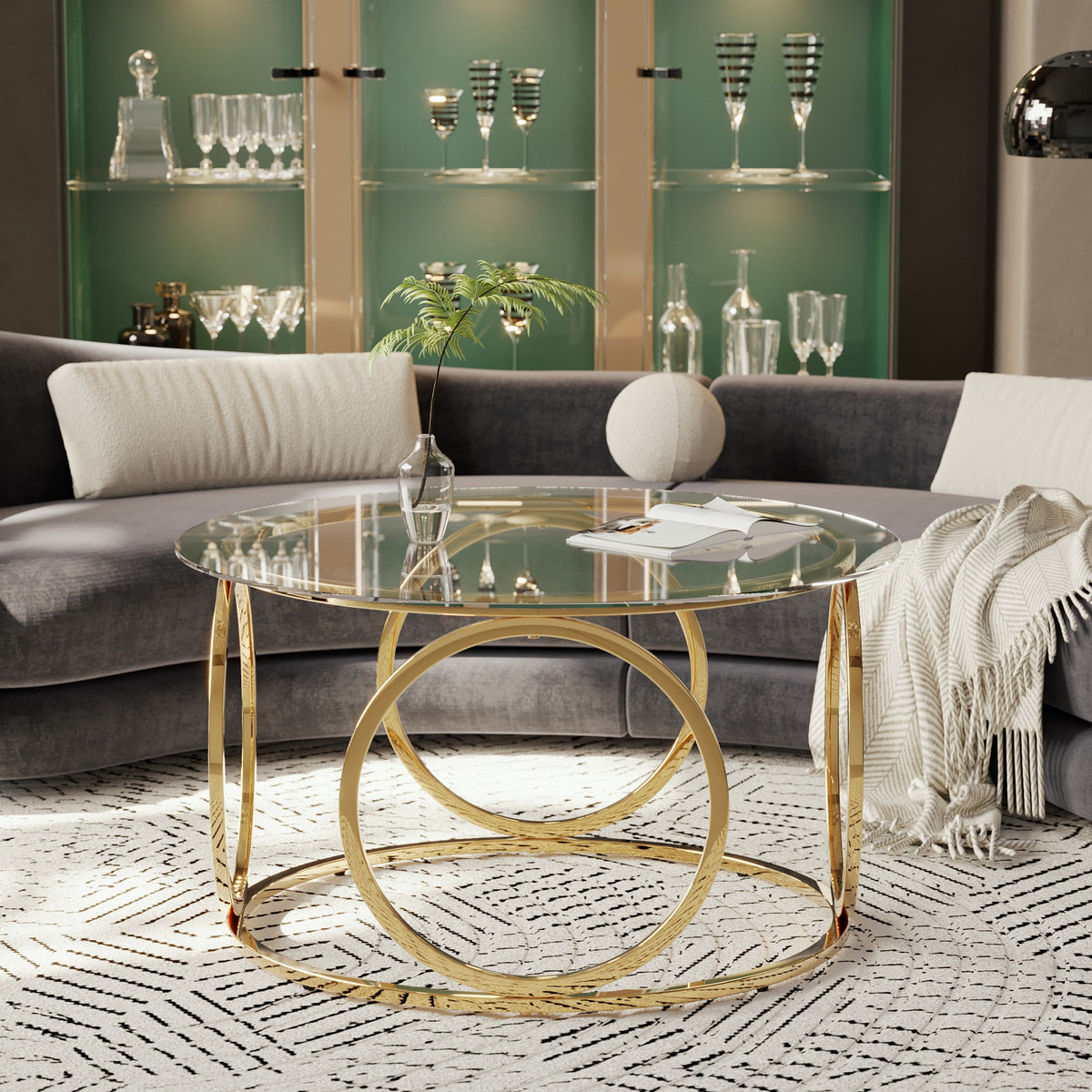 Gold low table - detail