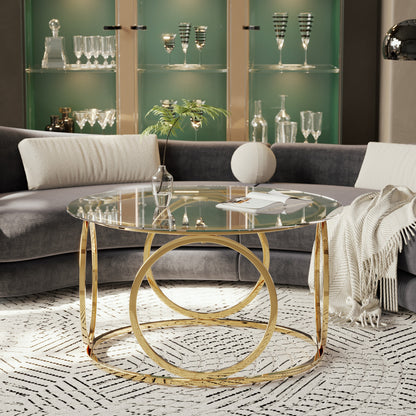 Gold low table - detail