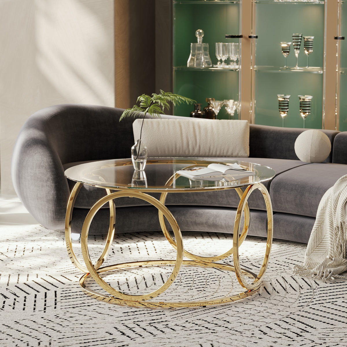 Gold low table - detail