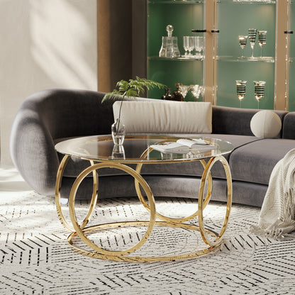 Gold low table - detail