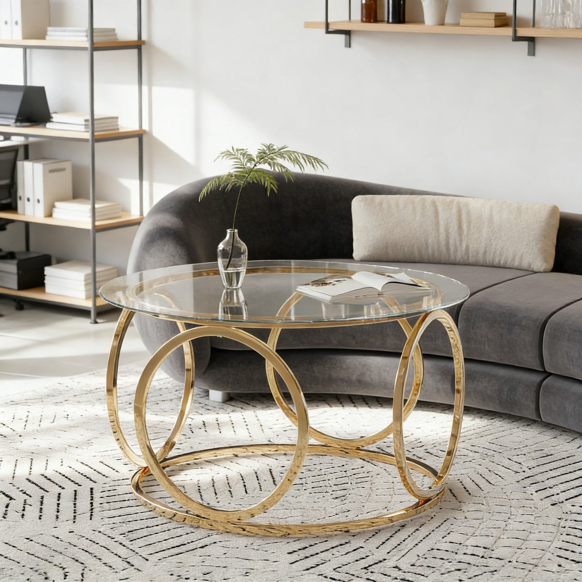 Gold low table - detail