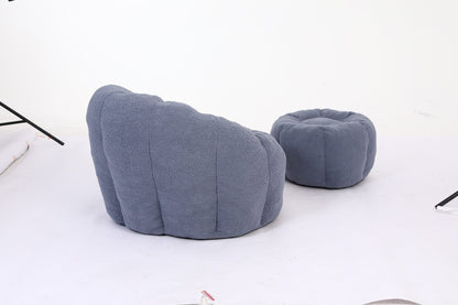Dark Blue / Light Blue / White / Yellow sofa - detail
