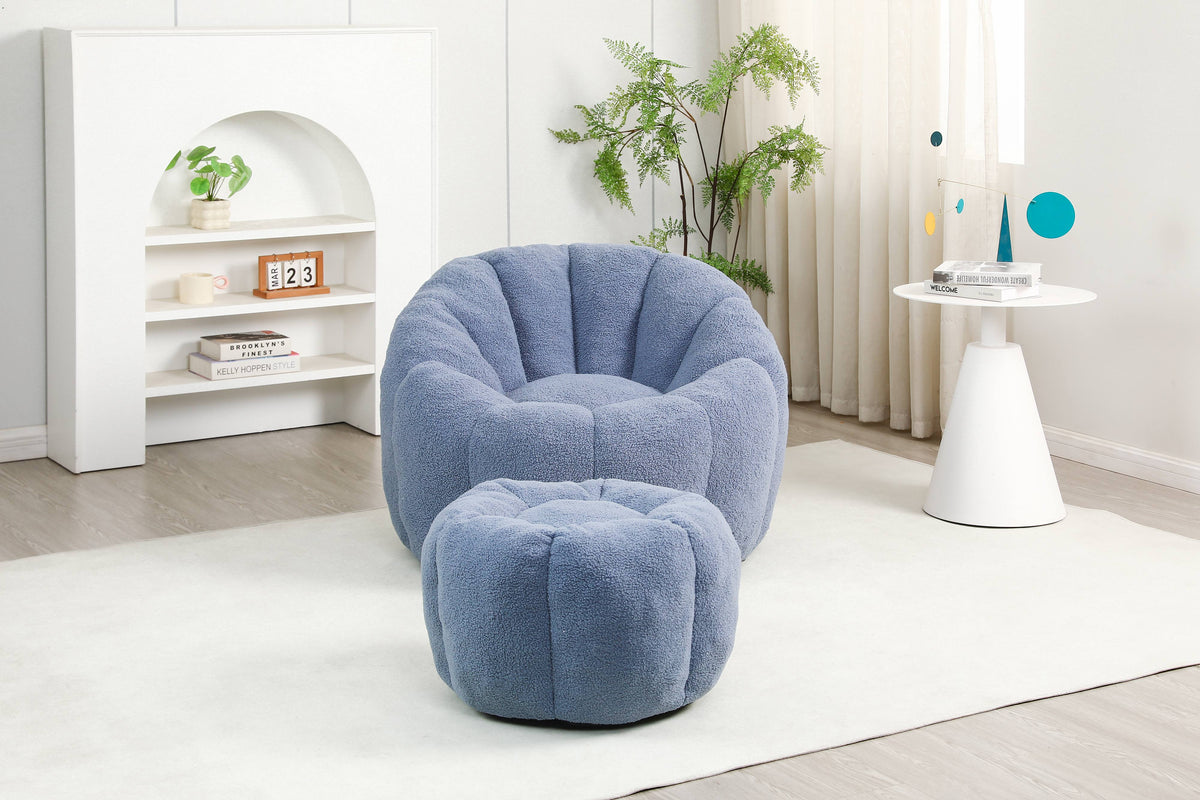 Dark Blue / Light Blue / White / Yellow sofa - detail