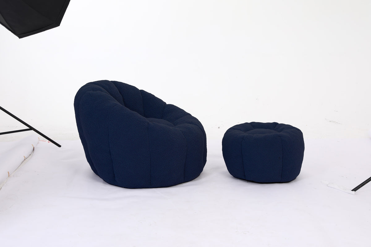 Dark Blue / Light Blue / White / Yellow sofa - detail