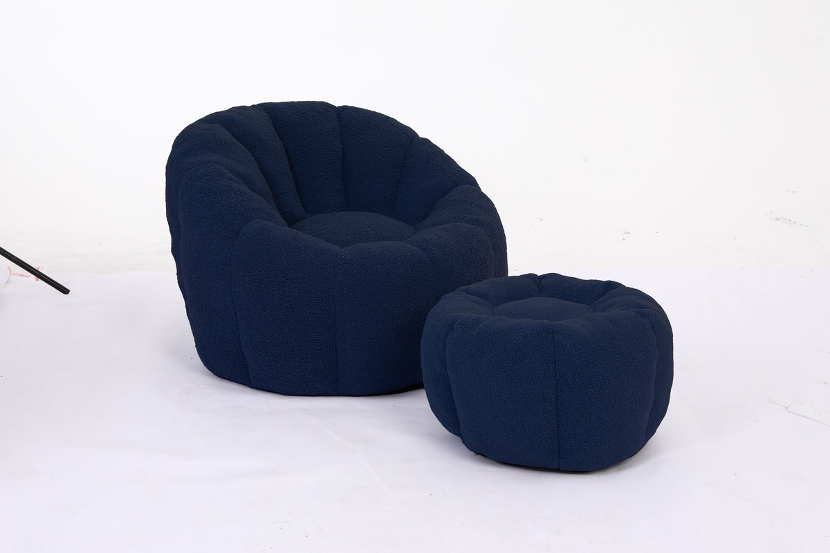Dark Blue / Light Blue / White / Yellow sofa - detail