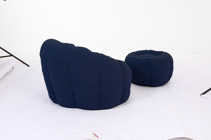 Dark Blue / Light Blue / White / Yellow sofa - detail
