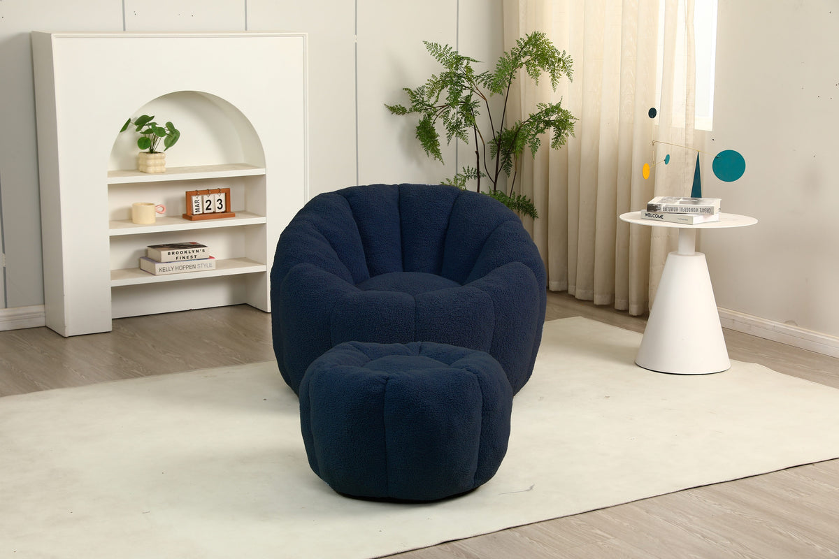 Dark Blue / Light Blue / White / Yellow sofa - detail