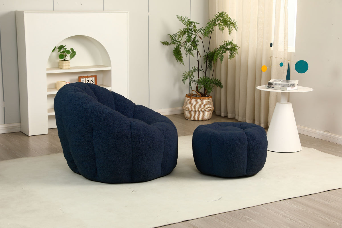 Dark Blue / Light Blue / White / Yellow sofa - detail