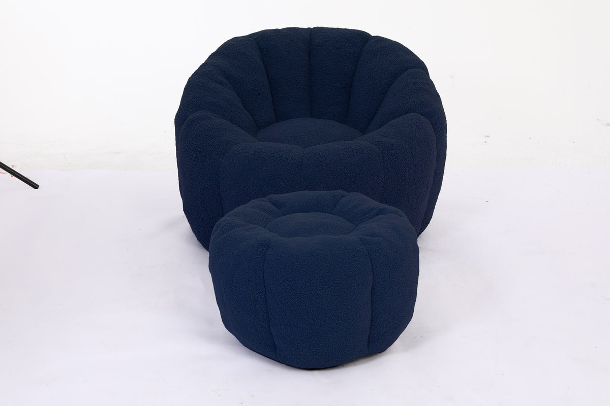 Dark Blue / Light Blue / White / Yellow sofa - detail