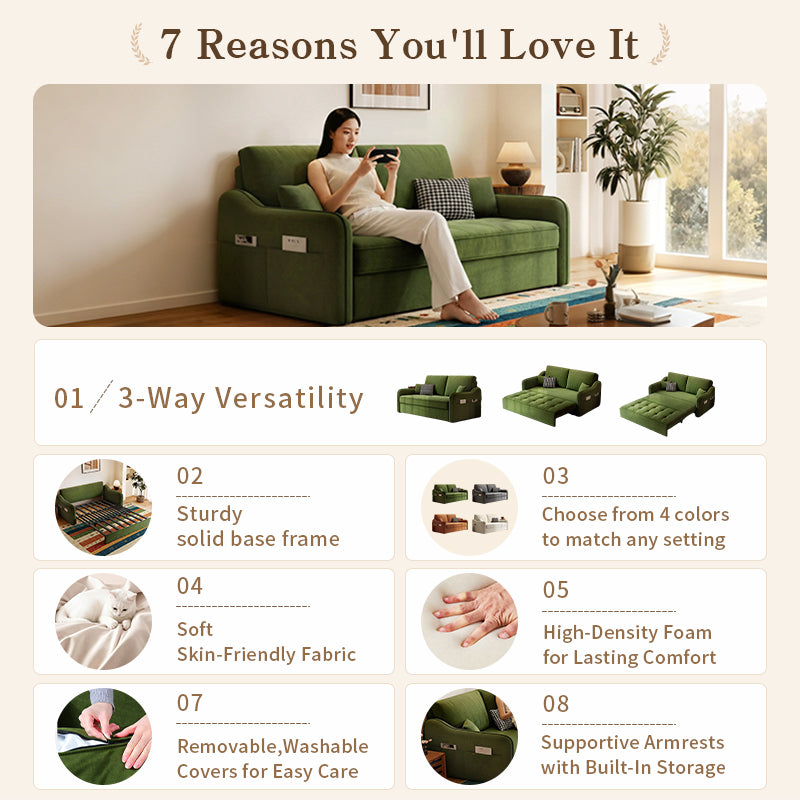 Pet-Friendly 3-Way Convertible Sofa Bed with Storage-sofabed-fbx-8630