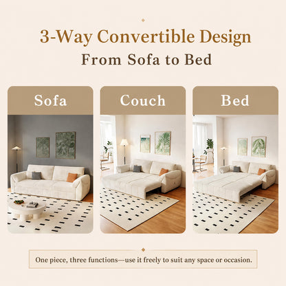 3-Way Convertible Flannel Sleeper Sofa with Deep Seat-sofabed-fbx-8639