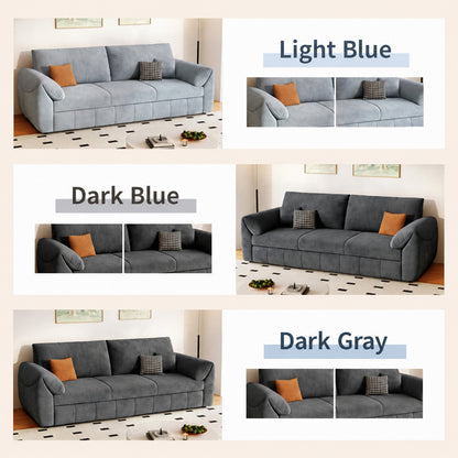 3-Way Convertible Flannel Sleeper Sofa with Deep Seat-sofabed-fbx-8639