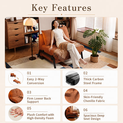 2-Way Convertible Sofa Bed with Deep Seat-sofabed-fbx-8693