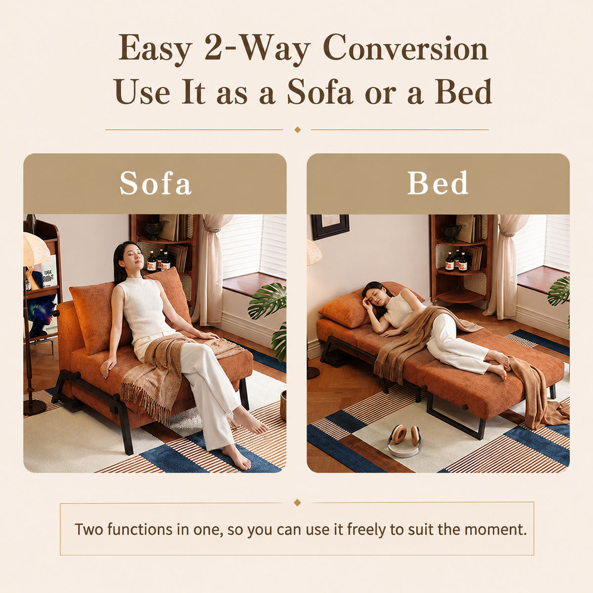 2-Way Convertible Sofa Bed with Deep Seat-sofabed-fbx-8693