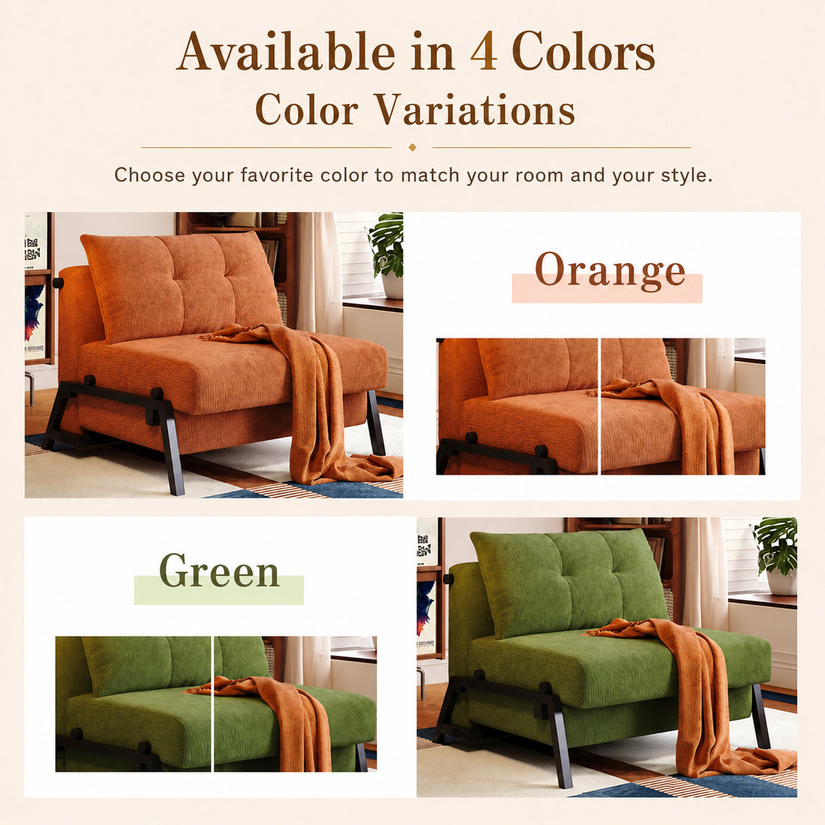 2-Way Convertible Sofa Bed with Deep Seat-sofabed-fbx-8693