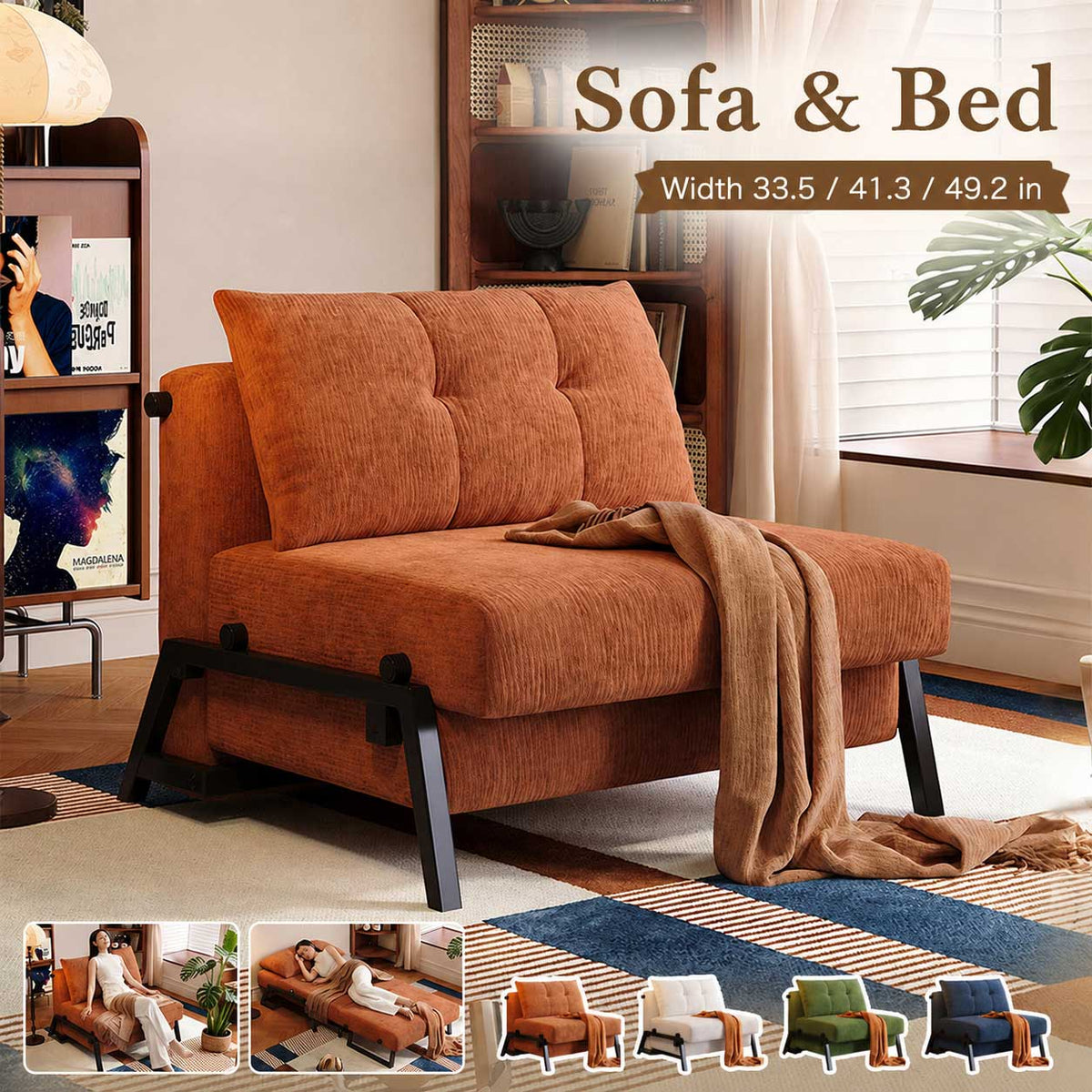 2-Way Convertible Sofa Bed with Deep Seat-sofabed-fbx-8693