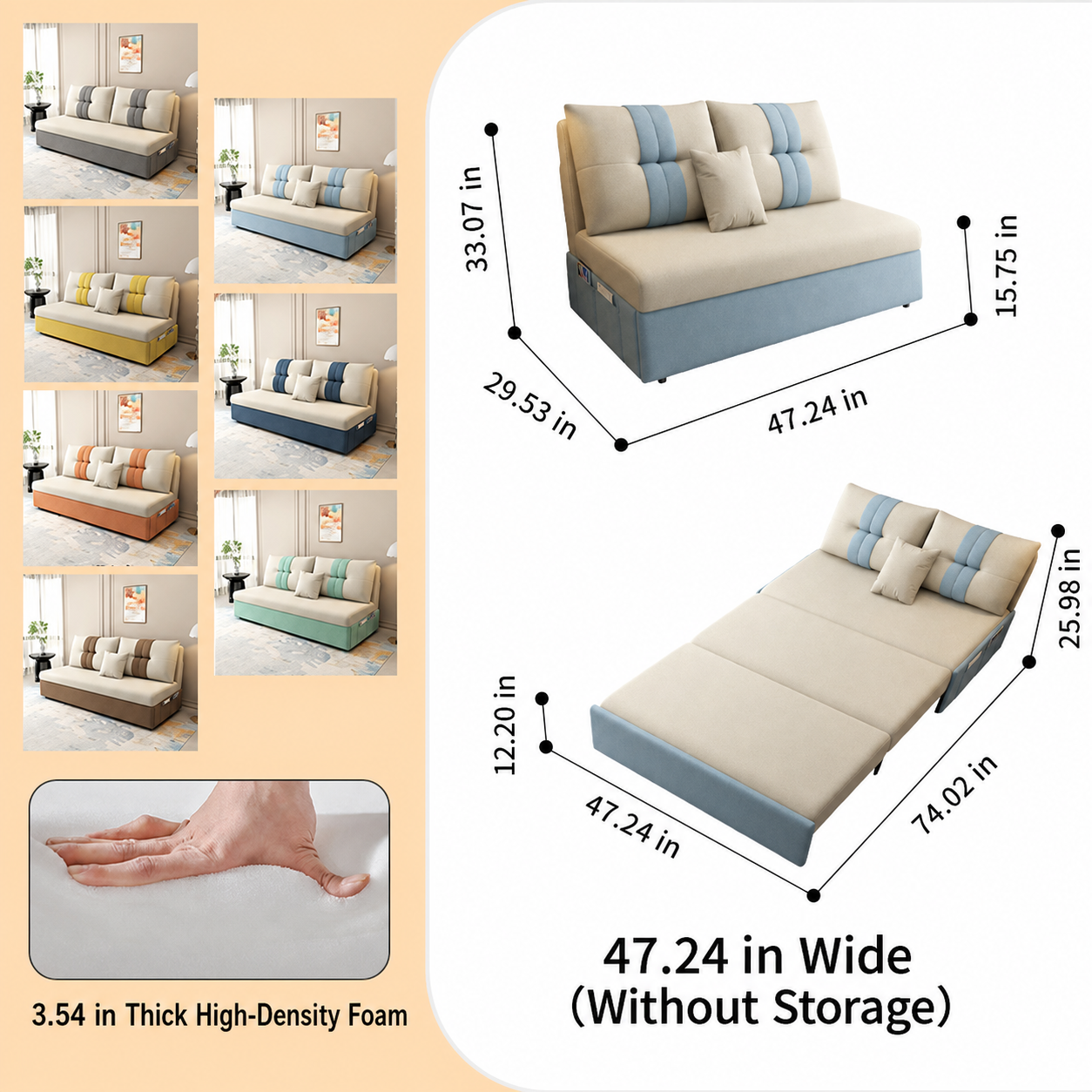 2Way Sofa Bed-fsx-1006