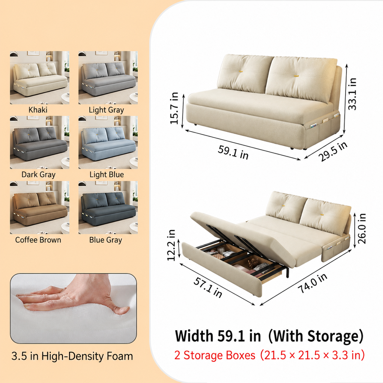 2Way Sofa Bed-fsx-1008