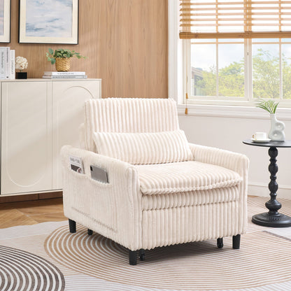 Beige sofa bed - detail