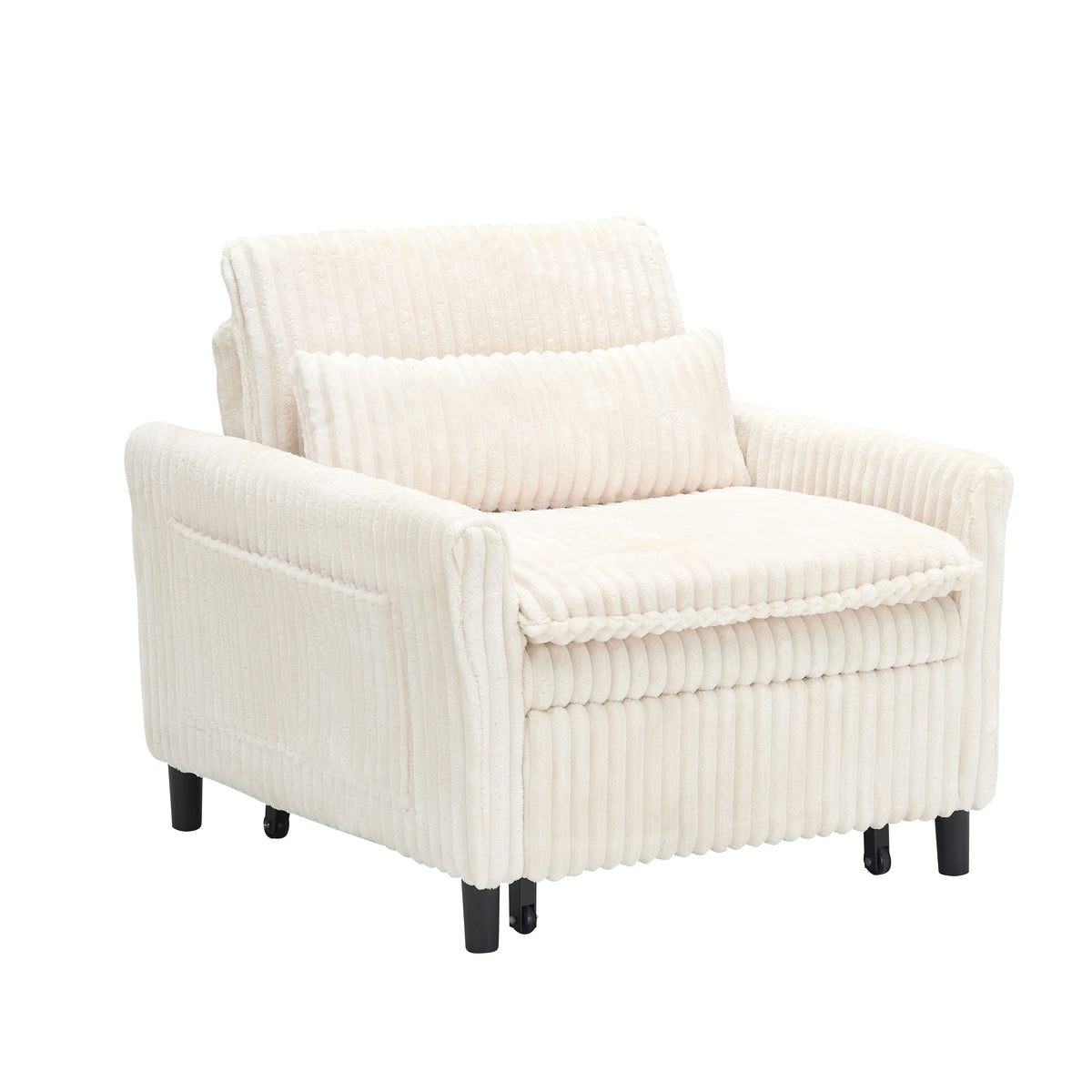 Beige sofa bed - detail