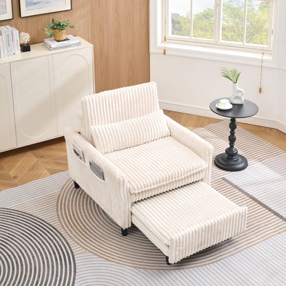 Beige sofa bed - detail