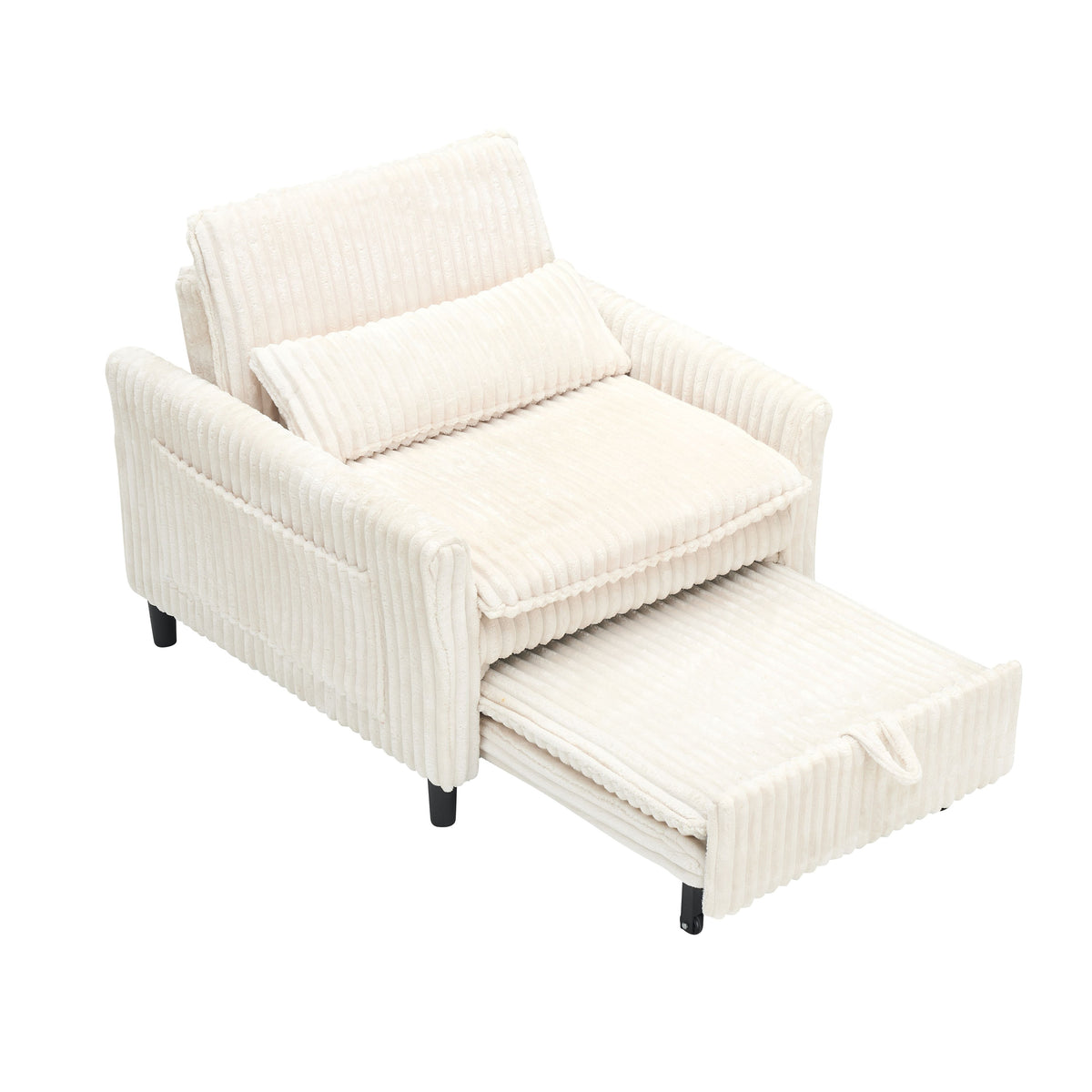 Beige sofa bed - detail