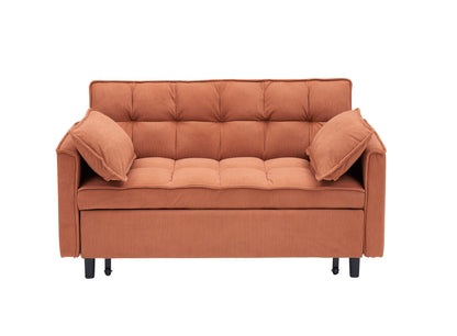 Orange sofa bed - detail