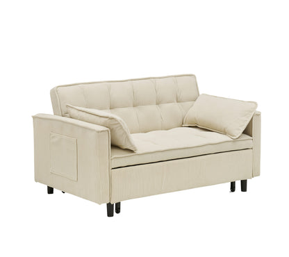 Beige sofa bed - detail