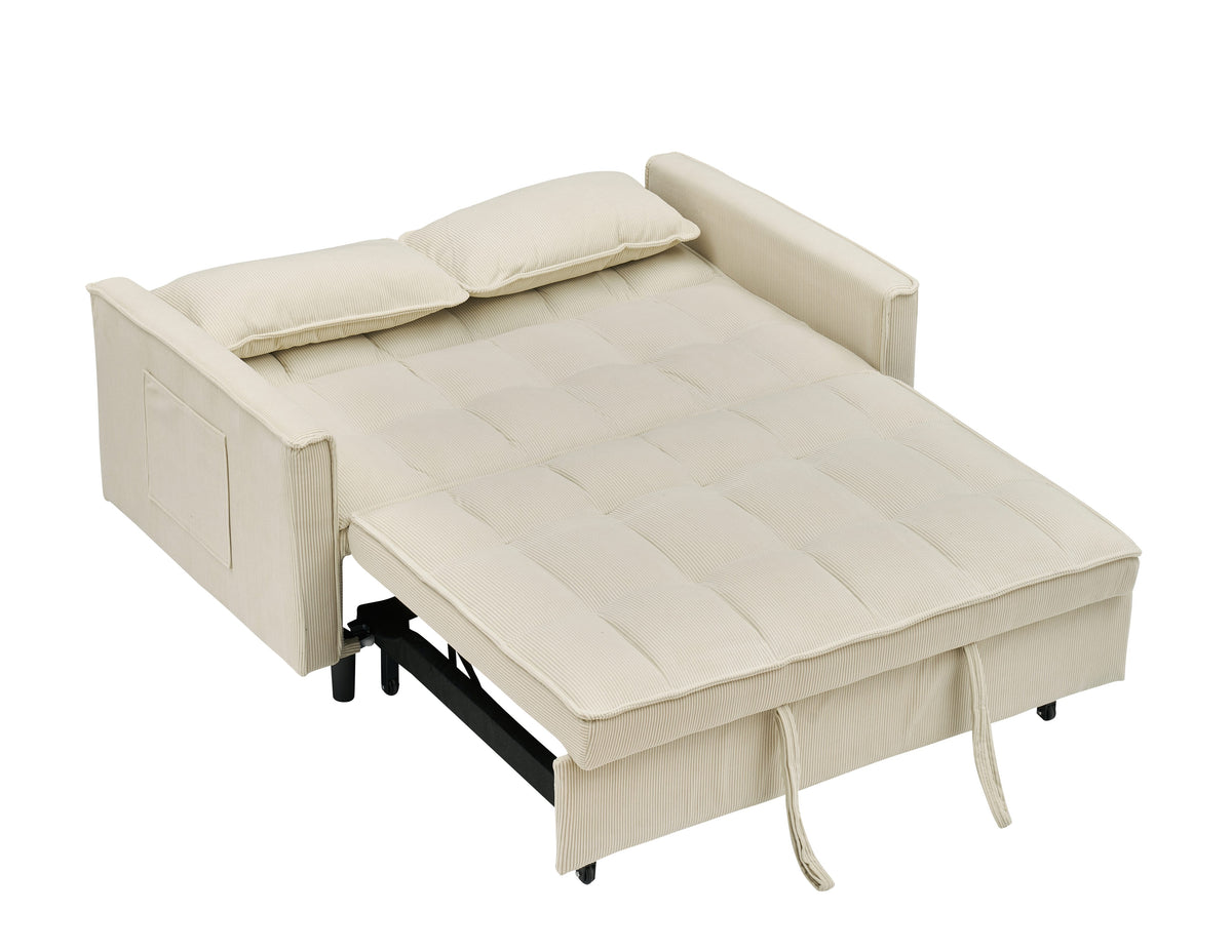 Beige sofa bed - detail