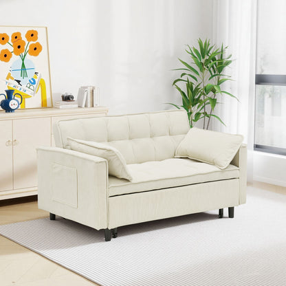 Beige sofa bed - detail