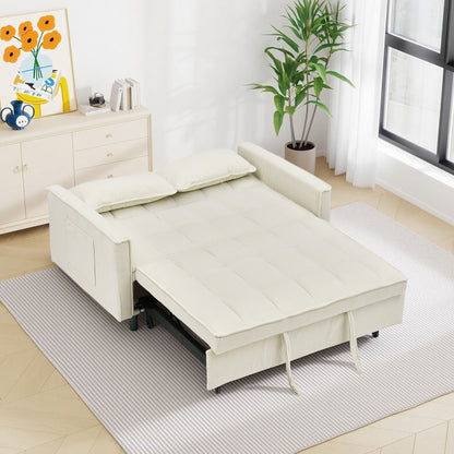 Beige sofa bed - detail
