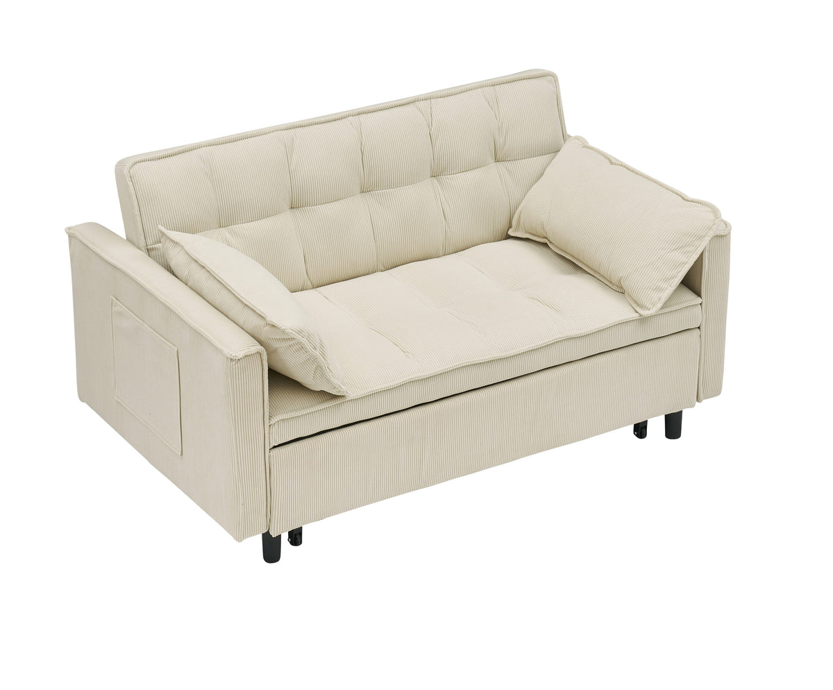 Beige sofa bed - detail