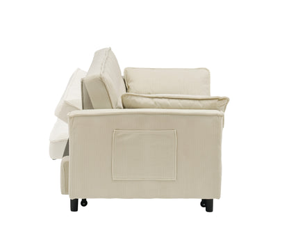 Beige sofa bed - detail