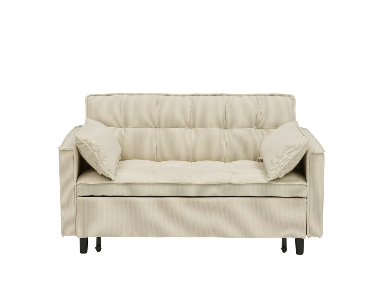 Beige sofa bed - detail