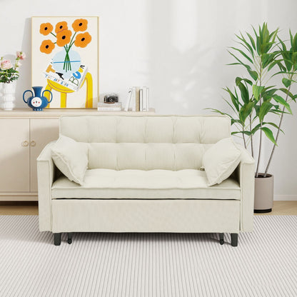 Beige sofa bed - main