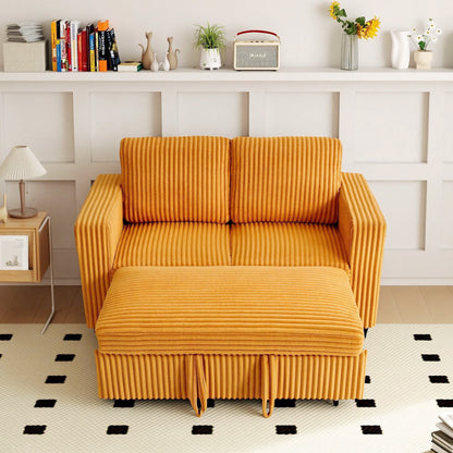 Orange sofa bed - detail
