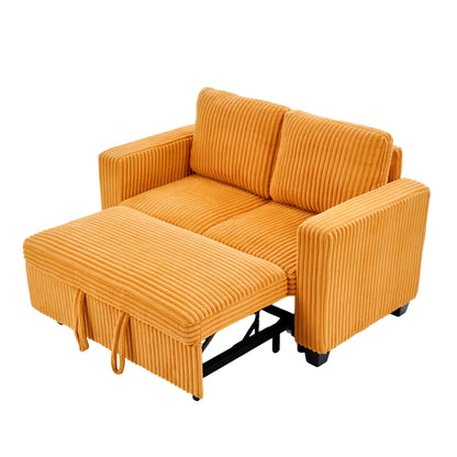 Orange sofa bed - detail