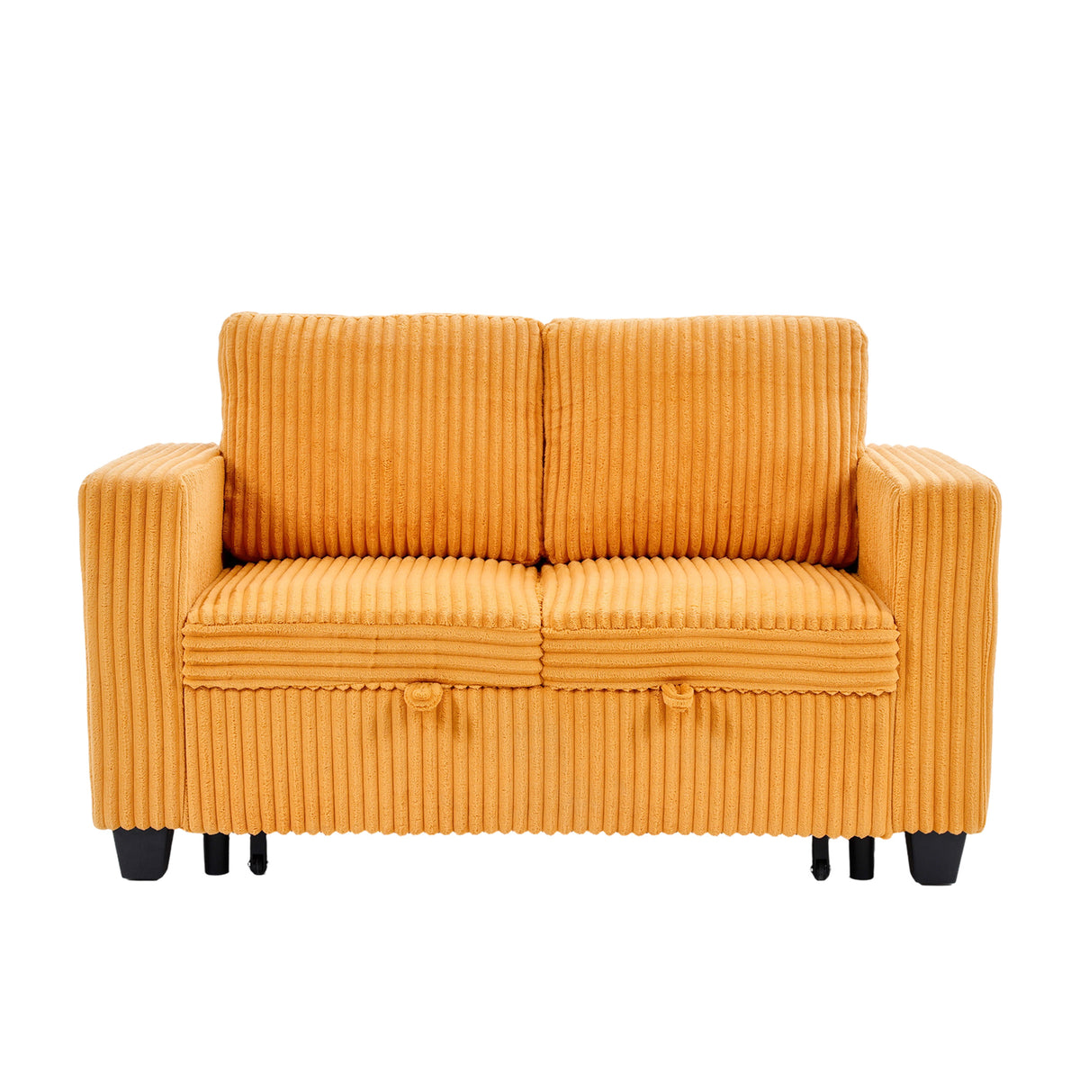 Orange sofa bed - detail