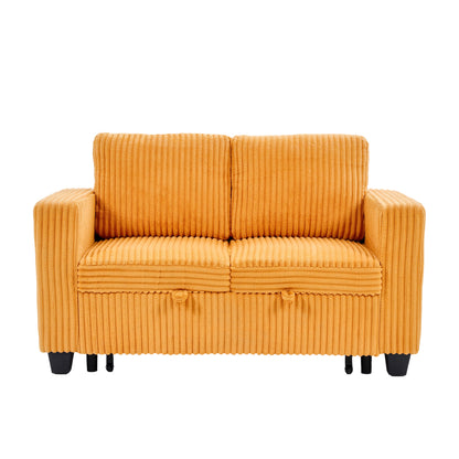 Orange sofa bed - detail