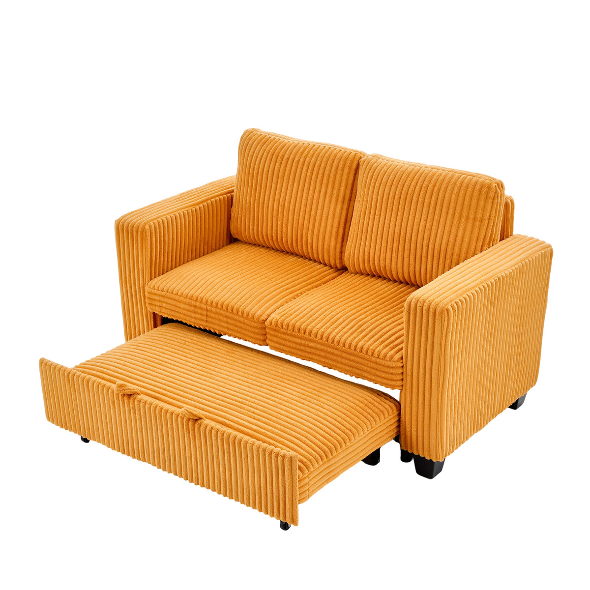 Orange sofa bed - detail