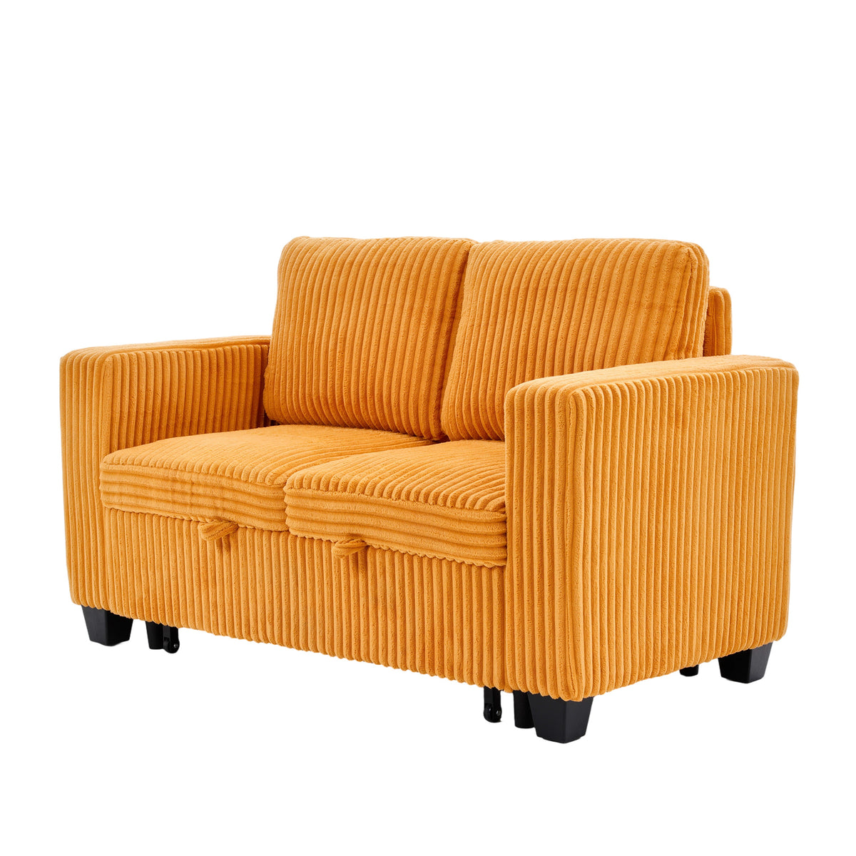 Orange sofa bed - detail