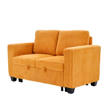 Orange sofa bed - detail